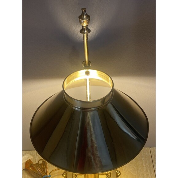 Vintage Paris Istanbul Orient Express Brass Clawfoot  Adjustable Table Lamp 20" - Picture 4 of 15